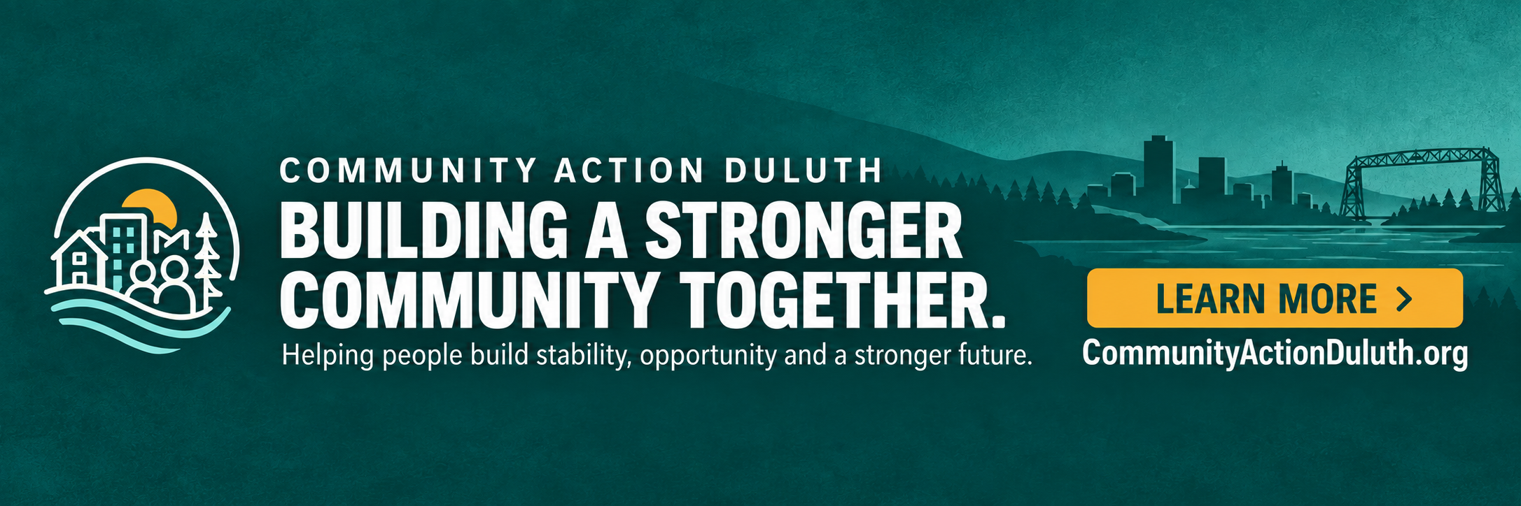 Community Action Duluth — Building a stronger community together. Learn more at CommunityActionDuluth.org