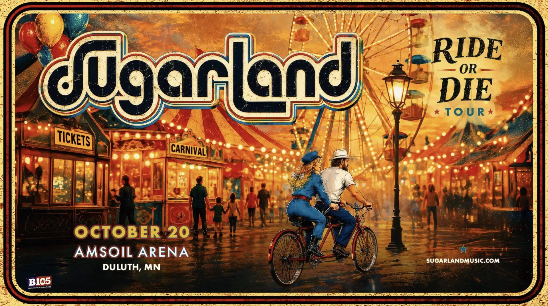 Sugarland Ride or Die Tour, Oct. 20 at AMSOIL Arena in Duluth