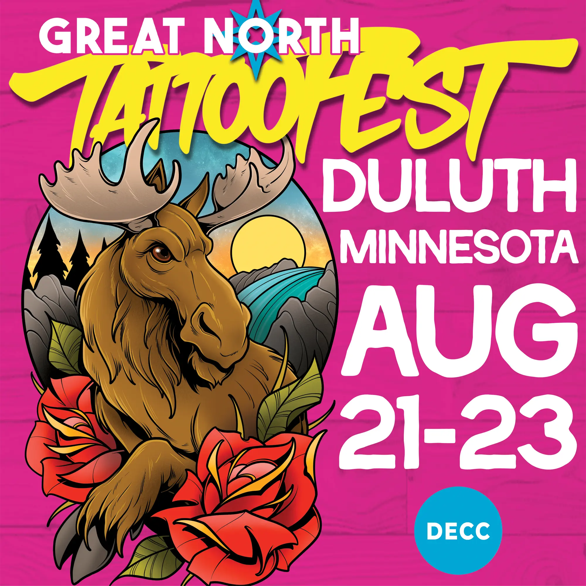 Great North Tattoo Fest in Duluth, Minnesota, Aug. 21-23 at the DECC
