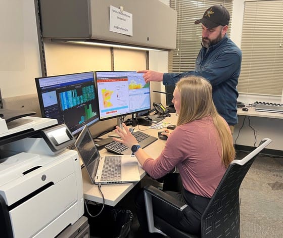 National Weather Service meteorologists embed at St. Louis County Emergency Operations Center