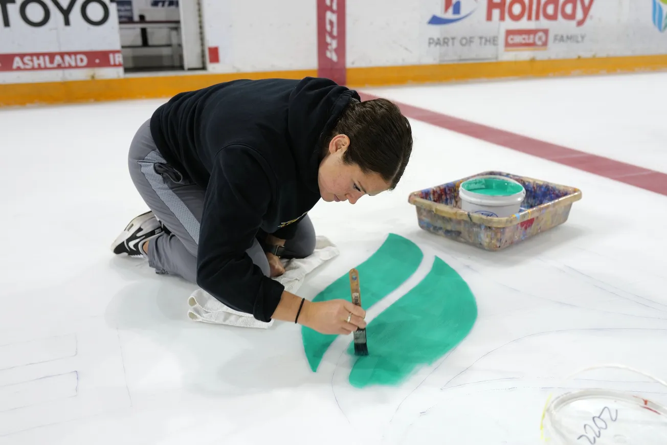 Reprint It! Ice painted at Amsoil Arena
