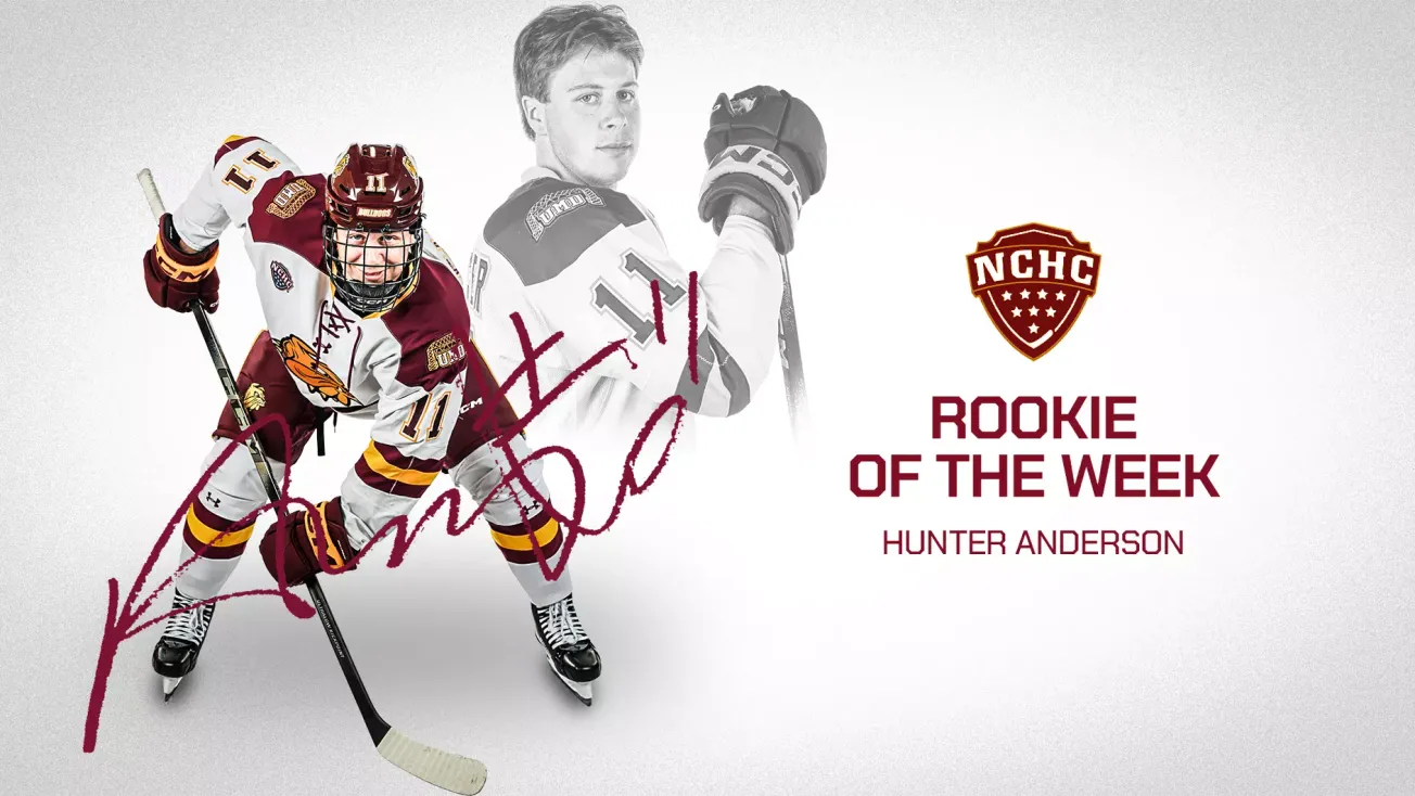 Bulldogs' Hunter Anderson wins NCHC rookie award