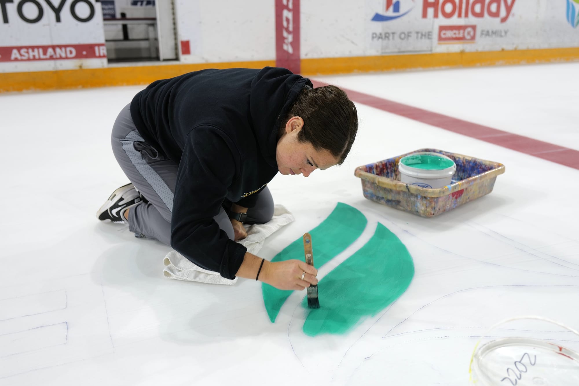 Reprint It! Ice painted at Amsoil Arena