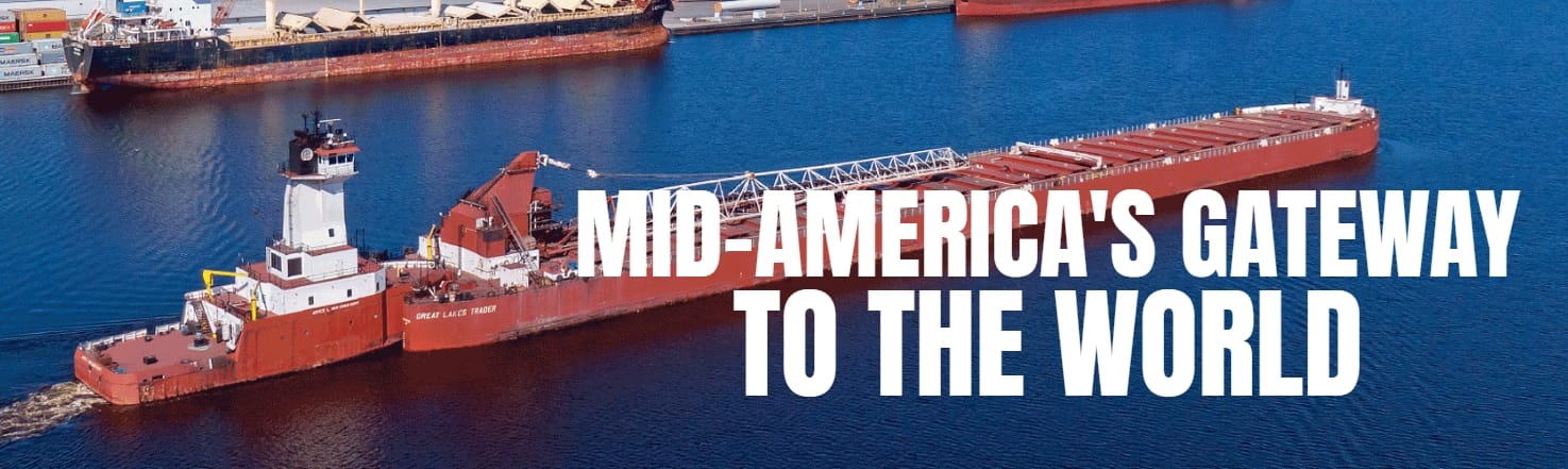 First oceangoing ships enroute to Duluth-Superior ports