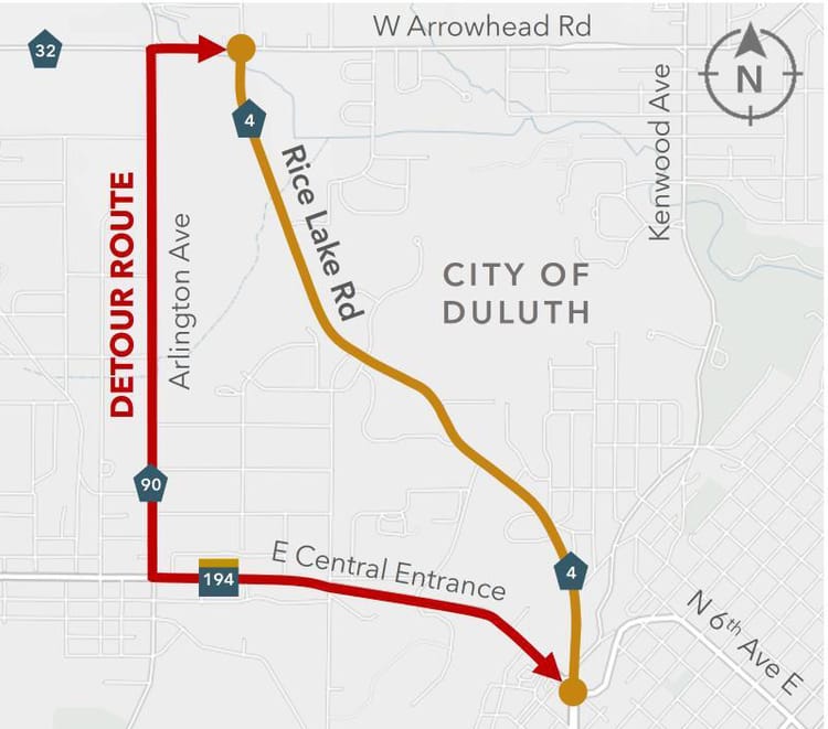 Rice Lake Road detour begins August 7
